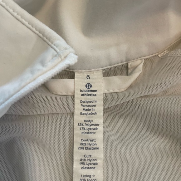 Lululemon | White Hooded Zip Up (6) - Picture 3 of 3